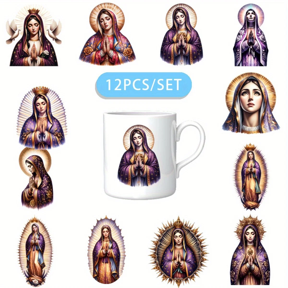 12PCS/SET Purple Vi…