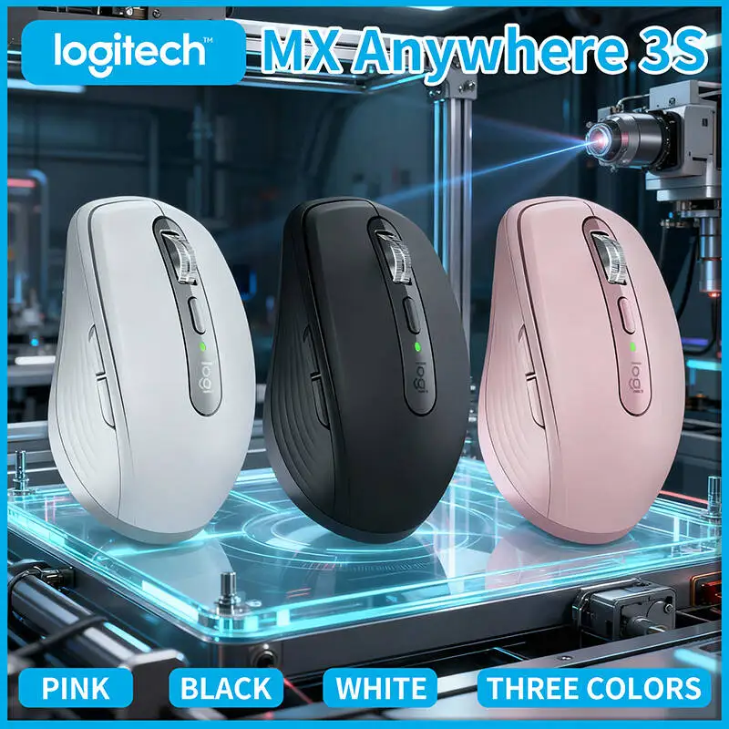 

Wireless MX Anywhere 3S — Darkfield 8K DPI, синхронизация 3 устройств, бесшумный щелчок, отлично подходит для плана цветочного заказа и небольших студийных задач