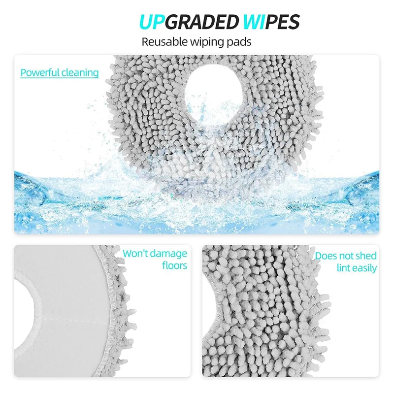 YCOC-8 Pack Mop Pads For Dreame L10S Ultra, Washable Mop Pads Replacement For Dreame L10 Ultra / L10S Pro / L10S Ultra Robot Vac