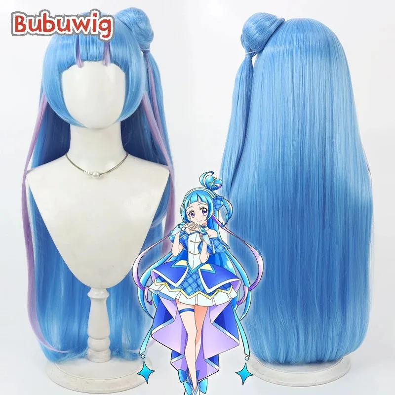 CyBubuwig الشعر الاصطناعية Aokaze نانا تأثيري الباروكات فوتاري وا جميلة علاج علاج غمزة Aokaze نانا 90 سنتيمتر الضوء الأزرق شعر مستعار مقاومة للحرارة #2