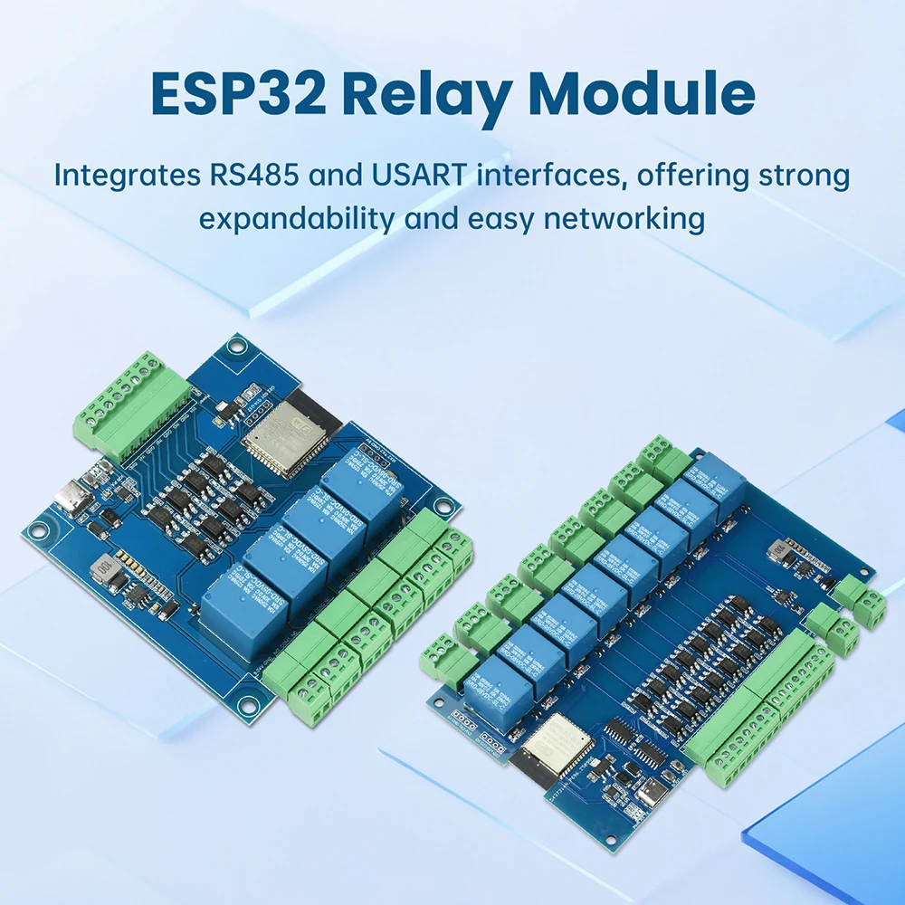 

ESP32 RS485 Modbus Wi-Fi Bluetooth Реле Оптопара Изолирующий модуль Tyep C 4/8-канальный релейный модуль DC 9-24 В