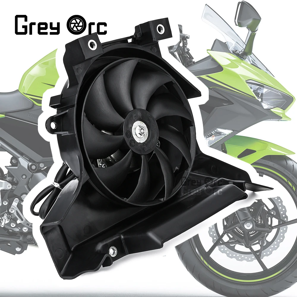 

Motorcycle 12V DC Engine Cooler Cooling Fan For Kawasaki Z400 Ninja 400 2018-2023 Accessories Radiator Cooling Fan