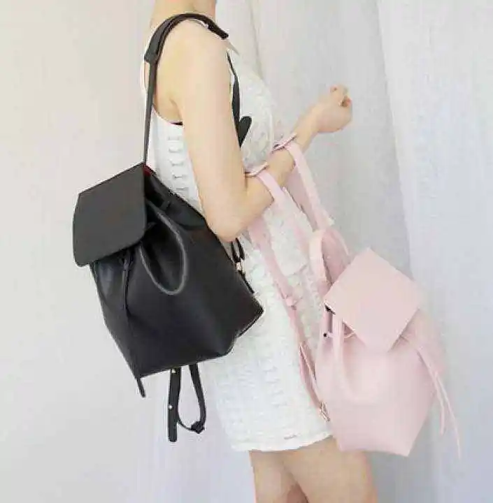 女性用本革スクールバックパック,ストリング付きレディースバッグ,クロスボディバッグ,新しいファッション