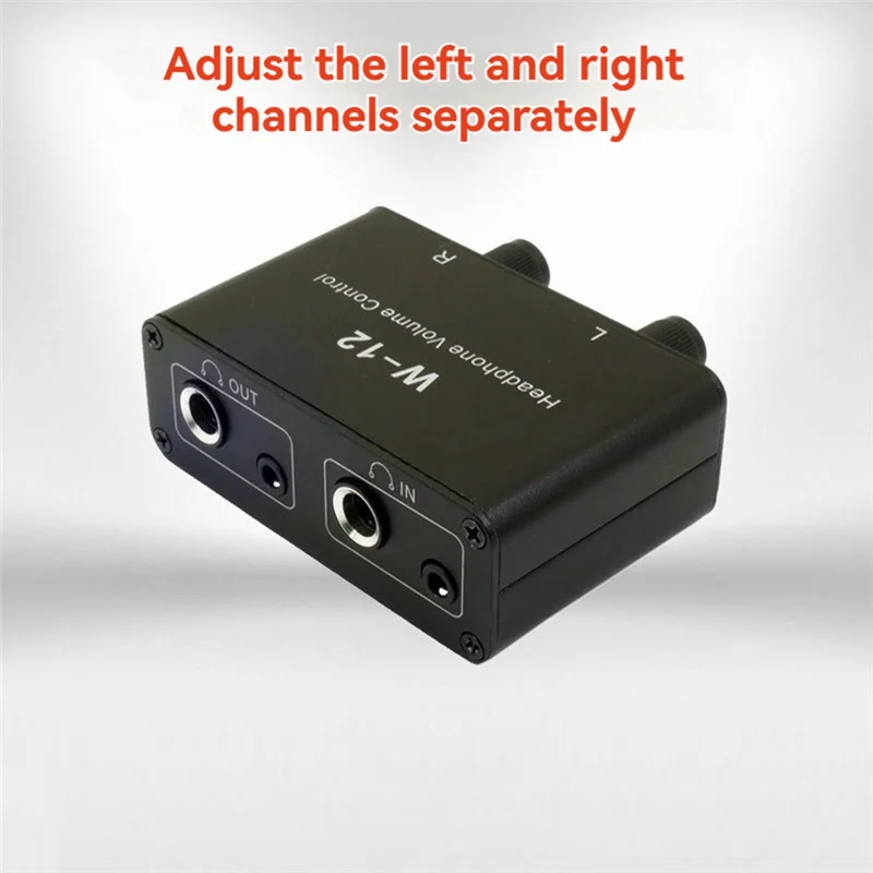 Hot-Sound Controller Headphone Volume Control 3.5Mm + 6.35Mm Stereo Volume Controller Adjustment For Left And Right Channels
