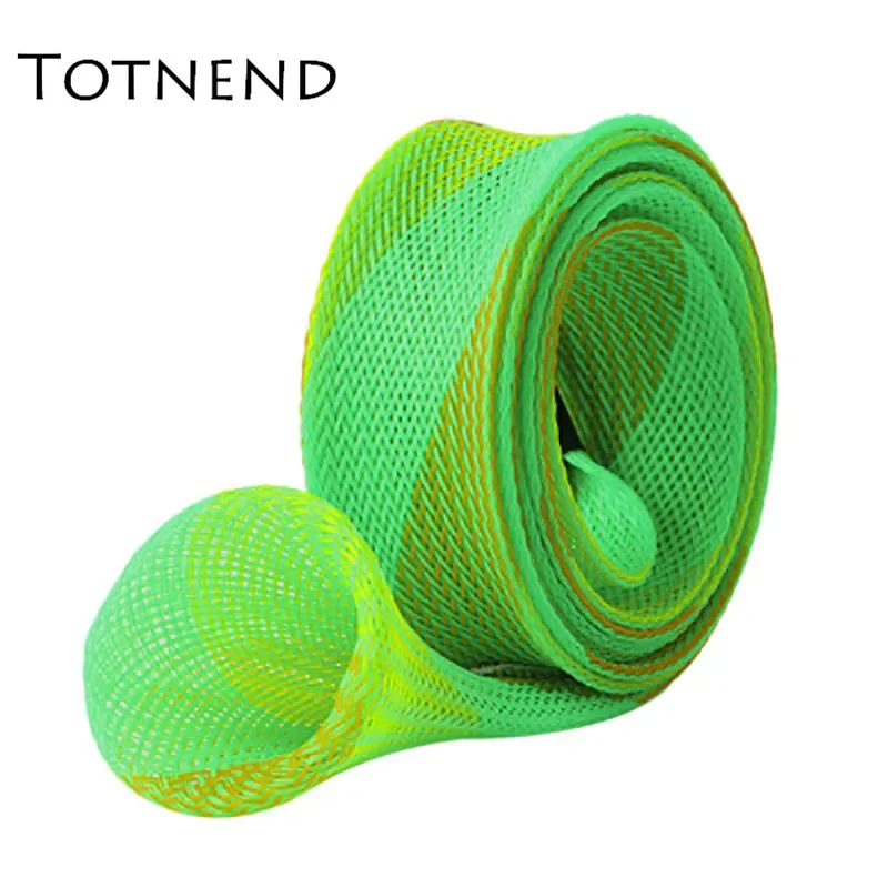 170cm*4.5cm High Elasticity Expansion Protection Braided Mesh Tube Fishing Rod Protection Sleeve Angling Braided Multi Pattern