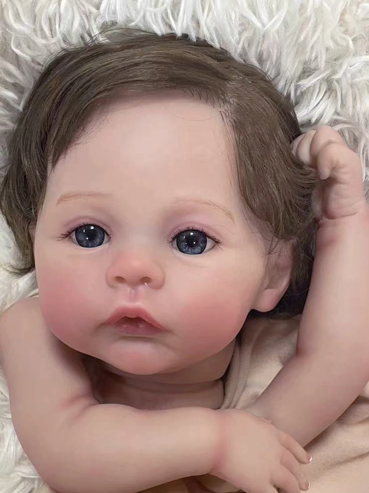 Kit bambola Reborn prado da 18 pollici smontato realistico strati multipli pittura parti di bambola vene visibili capelli corti radicati a mano