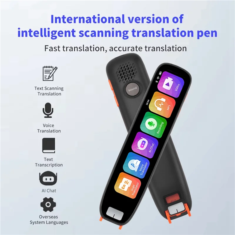 B49C GPT WIFI Scan Translator AI Chat تسجيل ذكي MP3 فيديو نص المسح الضوئي جهاز الترجمة دون اتصال نقطة القراءة