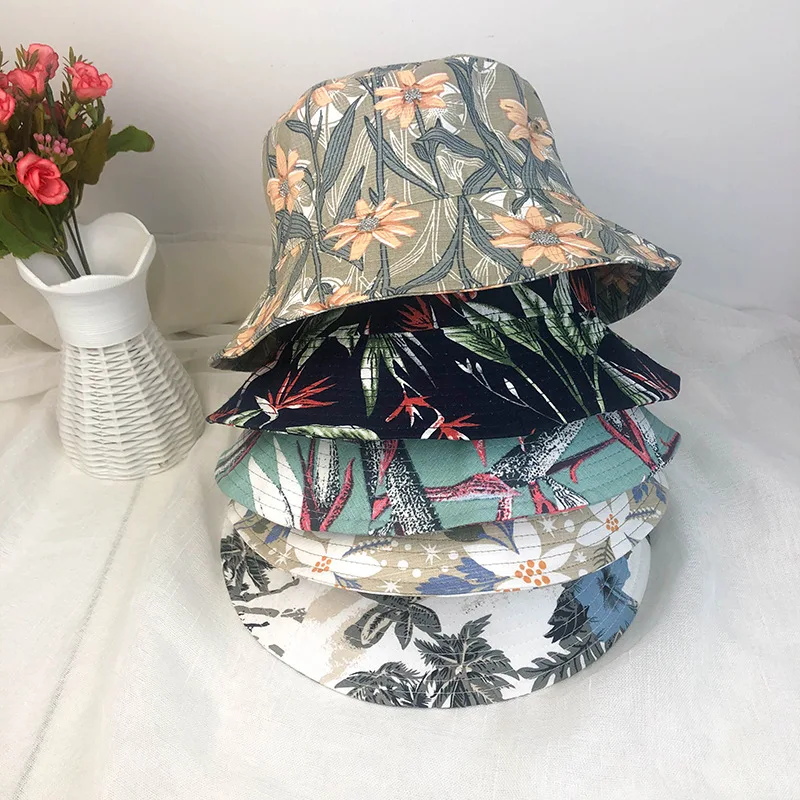 Cross-Border Amazon Foreign Trade Cotton and Linen Printing Chinese Style Canvas Bucket Hat Male and Female Trendy Brand Sun-Pro