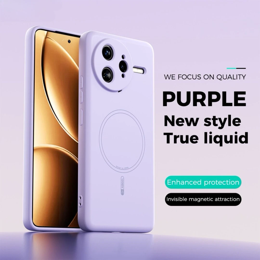 

Жидкий силиконовый чехол для телефона Magsafe с магнитным покрытием для Xiaomi Poco F7 Ultra PocoF7 Pro, чехол для телефона с беспроводной зарядкой и защитой от падения