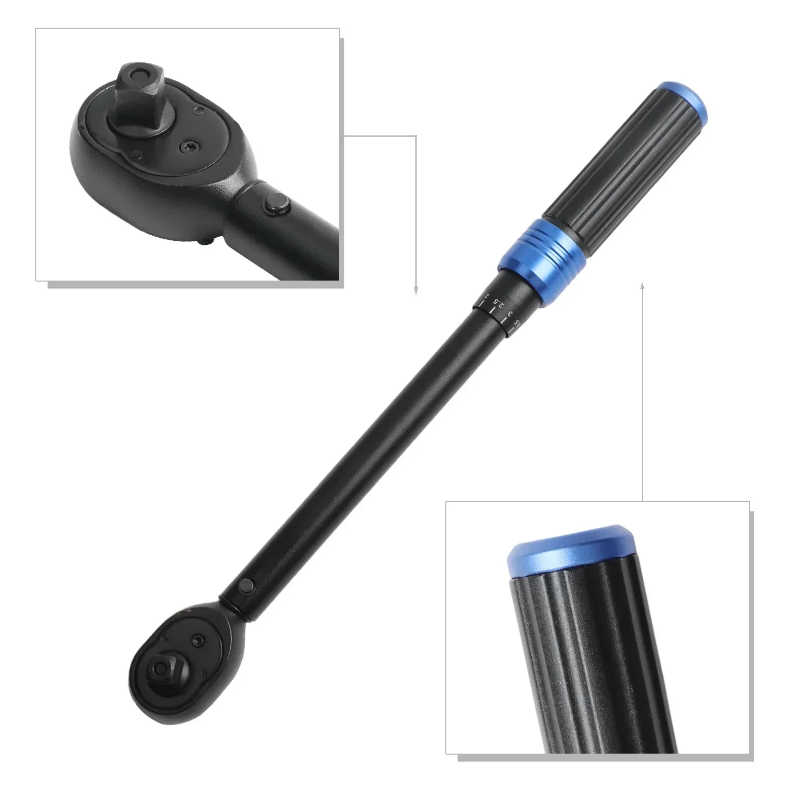 72 Tooth Mechanical Torque Wrench Adjustable with Clear Scale and Ergonomic Handle for Automotive Repair Maintenance