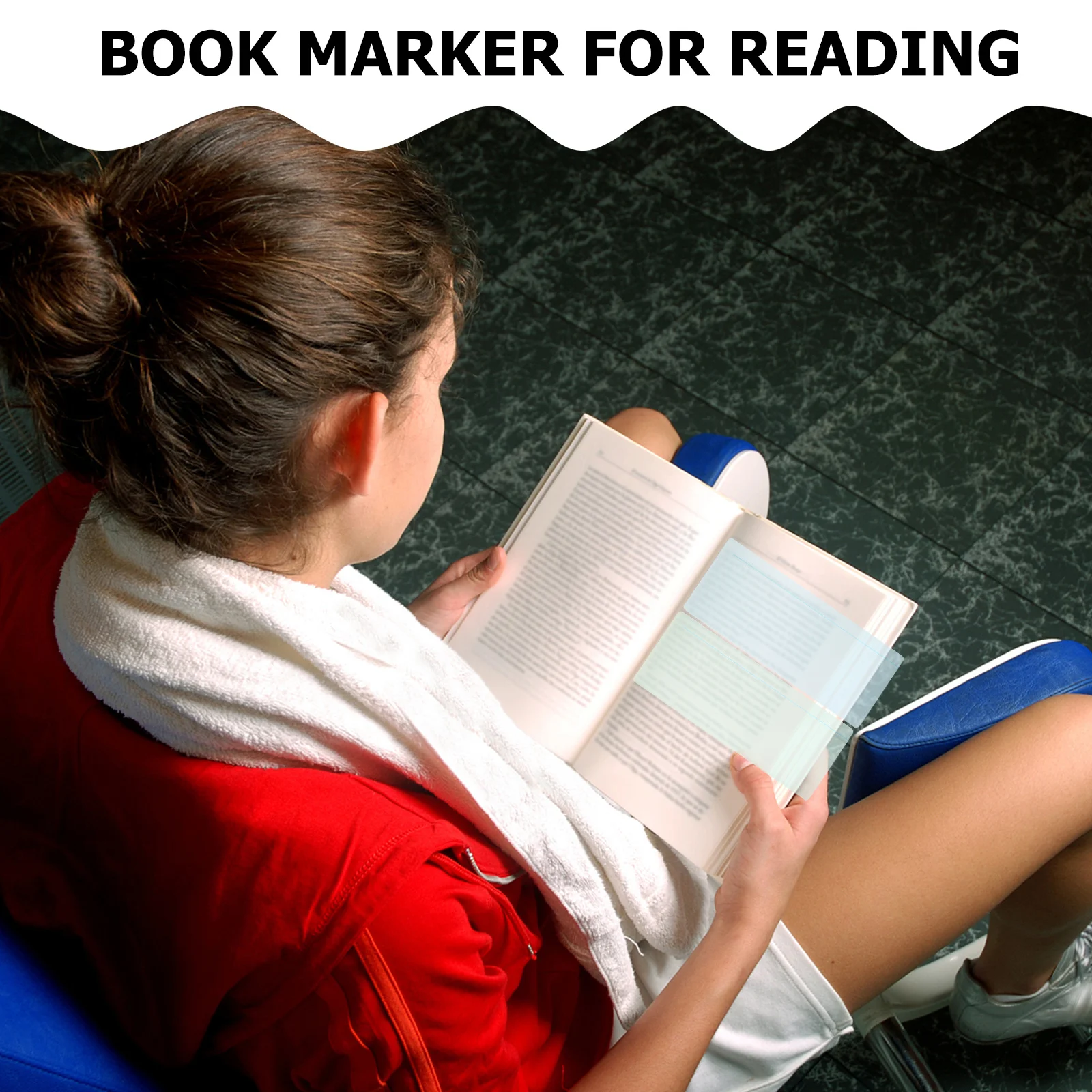 8개입 독서 스트립 가이드 하이라이트 추적 자 책갈피 페이지 마커 어린이 및 성인용 컬러 틴트 라인 PVC