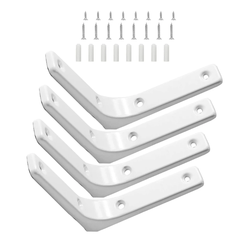 4 Pack Sturdy Metal Wall Shelf Brackets for Stylish and Functional Home Design