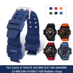 Silicone Rubber strap For Casio G-SHOCK GA1000 GA1100 GW4000 G1400 GW-A1000/1100 Series Waterproof Watchband Men's Accessories