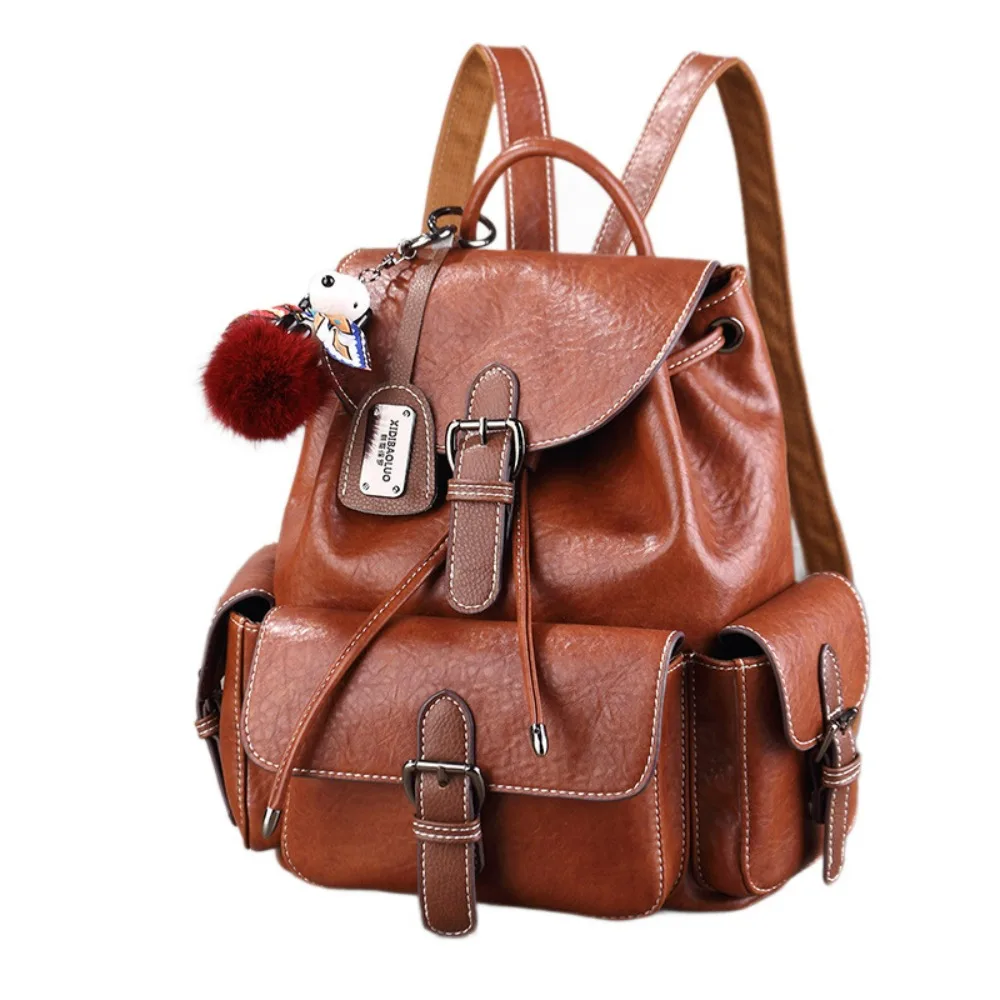 2025 nova mochila feminina vintage, mochila anti-roubo de grande capacidade, bolsa 3d mochila de caminhada casual para viagens