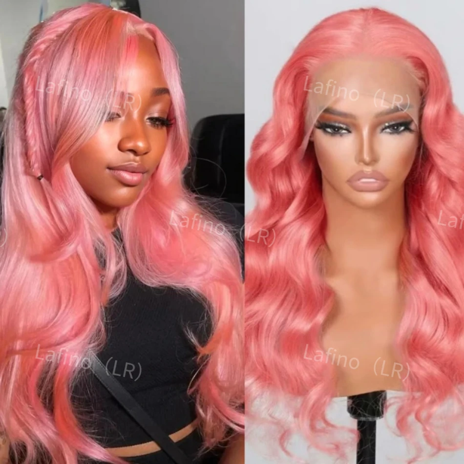 Peruca de cabelo humano brasileiro para mulheres, peruca dianteira rosa, frontal transparente, onda corporal, colorido, barato, venda, escolha, renda hd, 13x6, 100%