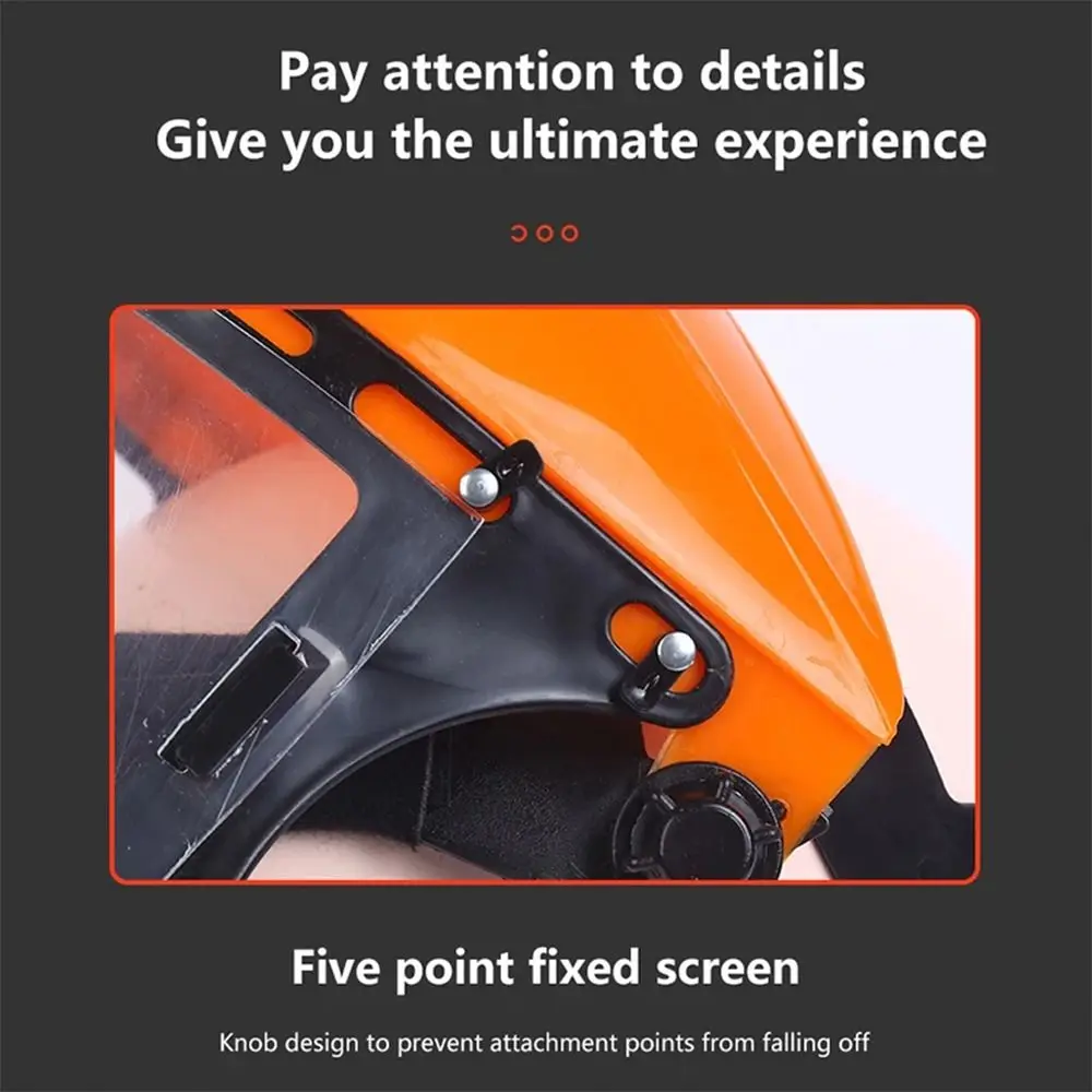 1Pcs Anti Splashing Grass Protective Mask Anti Dust Face Screen Protection Safety Mask PVC Head-Mounted Grass Trimmer Hat