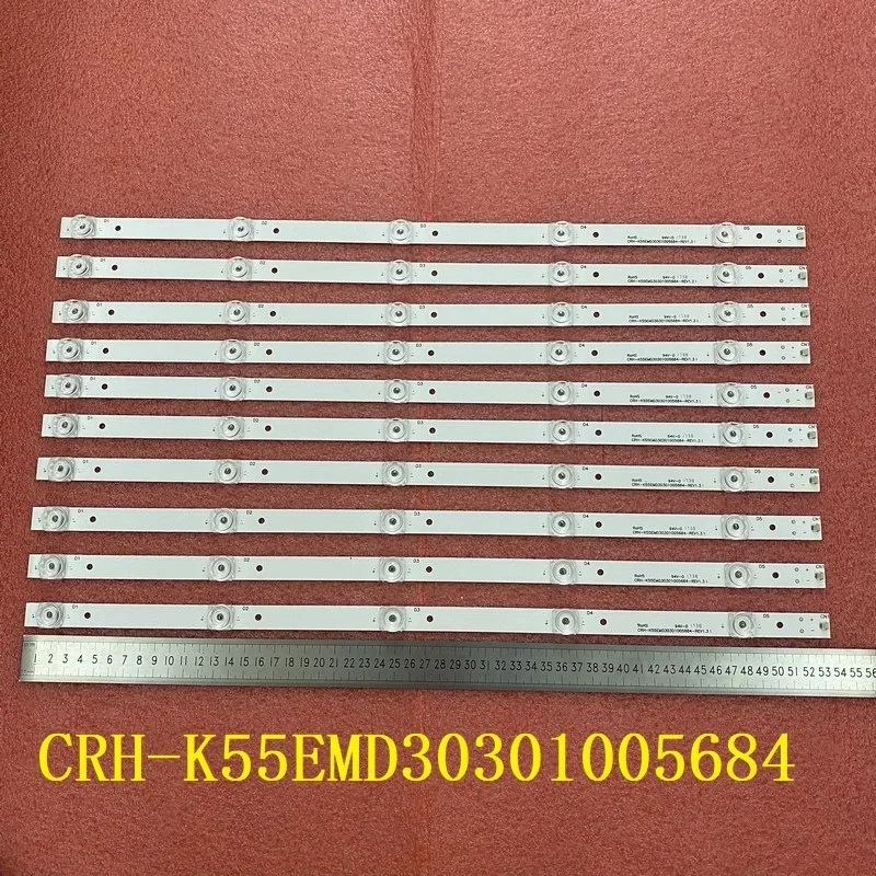 LED Backlight Strips 5LED For Haier 55UFC2500A 55UFC2500 RTUC5537 PLEDC5575-UHD CRH-K55EMD30301005684 12-55C100-3030-0D18-5X10