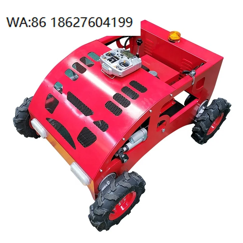 

4 Wheels Driver Automatic Robot Small Mini Lawn Mover Tractor Remote Control Grass Cutting Intelligent Cordless