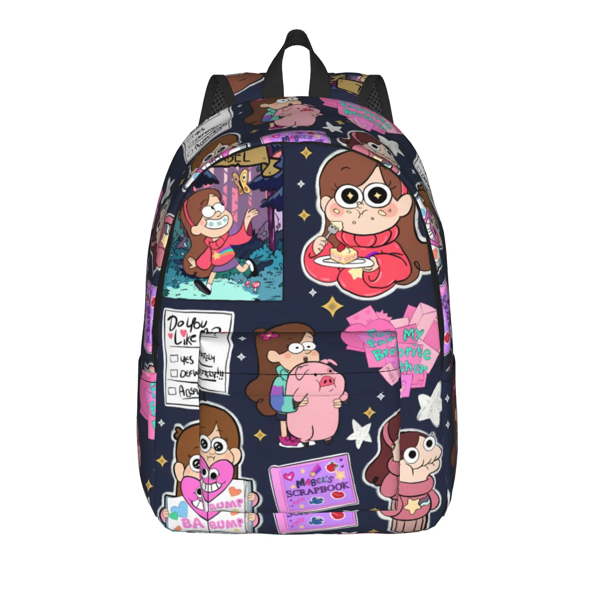v Backpack Boy Girl Gravitys Anime Falls Durable Backpacks Polyester Kawaii School Bags University Colorful Rucksack