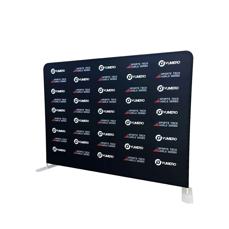 7.5*7.5ft Premium Business Backdrop Wall Pillow Case Backdrop photobooth Banner Stand Step and Repeat Image For Business Events