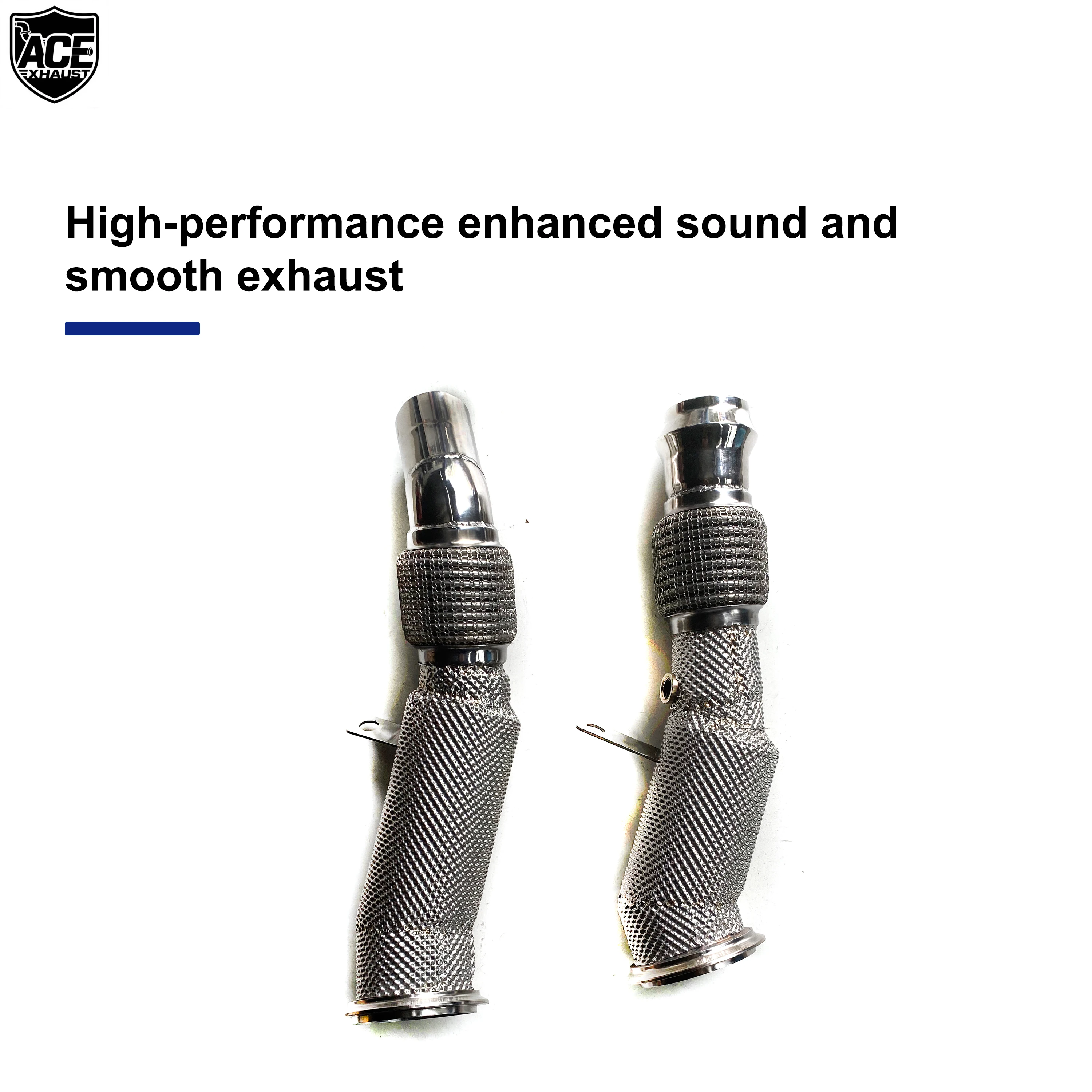 ACE SUS304 Hochleistungs-Downpipe für BMW N20 F30 G20 G28 325i 330i 2.0T B48 mit Katalysator Auspuffkrümmer Auspuffrohr – Detail 5