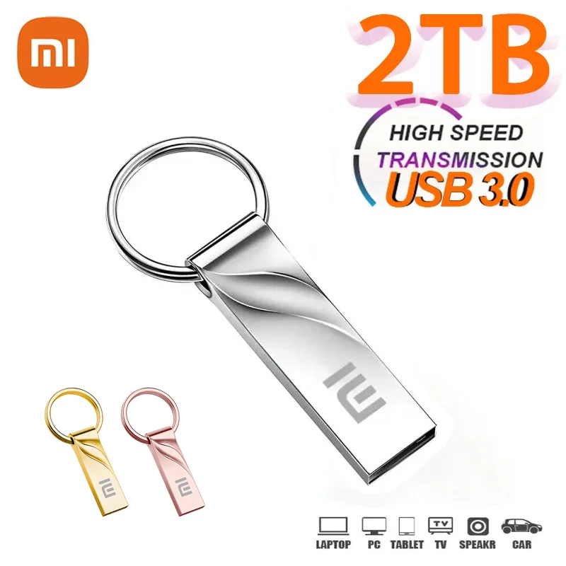 Xiaomi U Disk 2TB 1TB USB 3.0 Flash Drive Type-C Interface 128GB Mobile Phone Computer Mutual Transmission Portable USB Memory