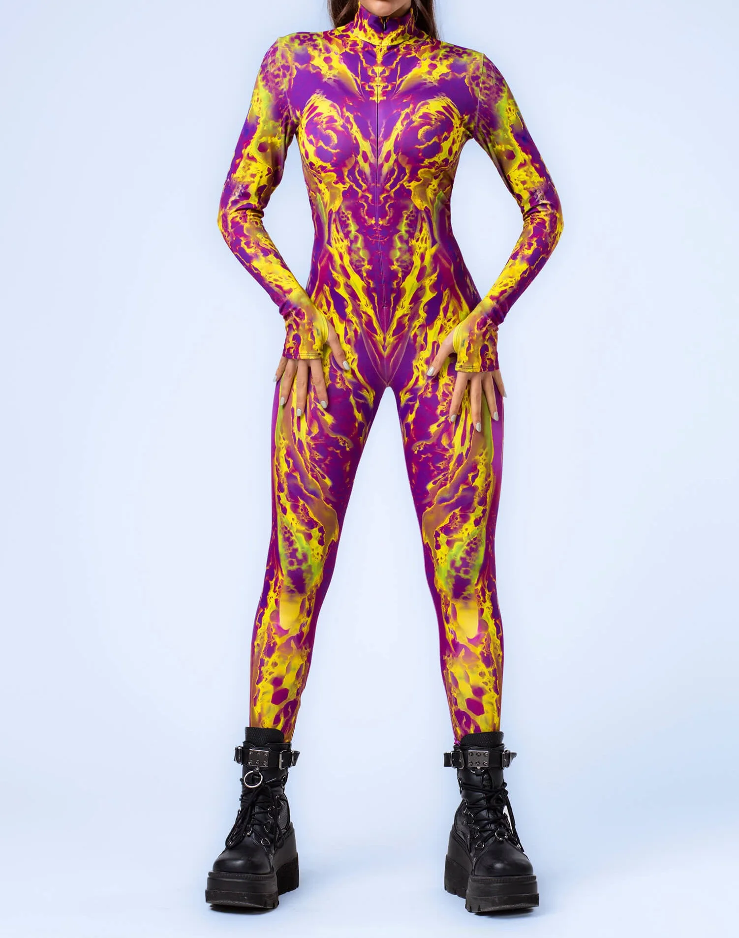 

Sexy Women Colorful Digital Printing Bodysuit Jumpsuit Halloween Cosplay Zentai Suit For Carnival Party Rave Outfit Unisex Set