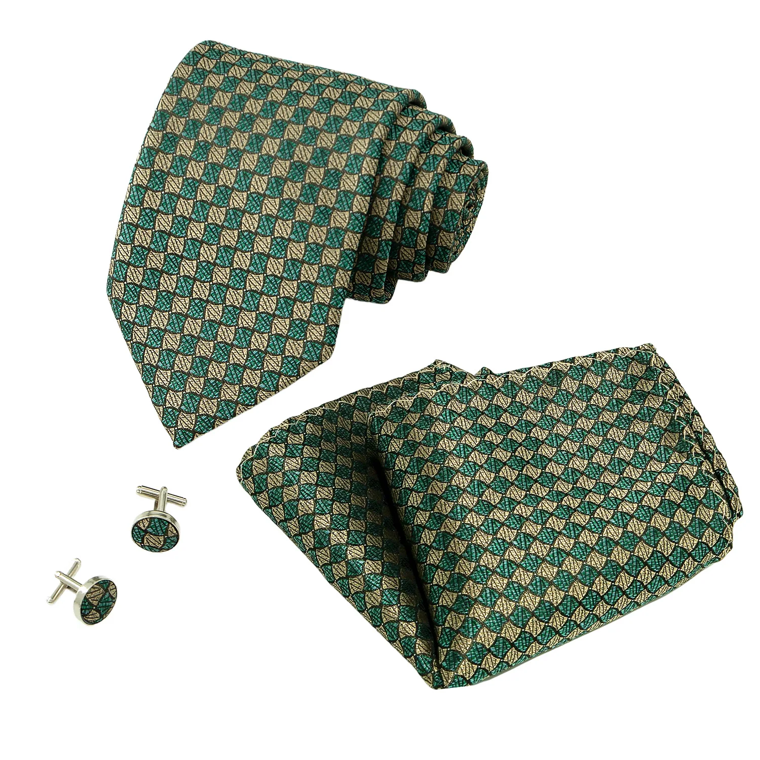 Spot Business Tie Square Scarf Pocket Scarf Cufflinks Set Professional Casual 8.5cm Wide Tie