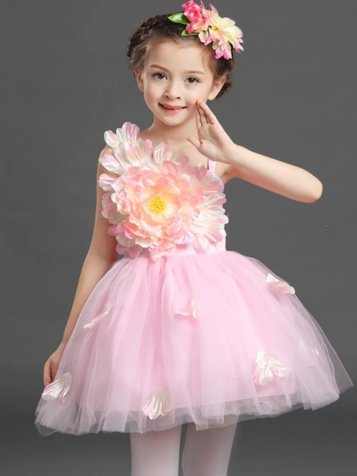 

Children's Dance Performance Outfit Kindergarten Flower Princ Fluffy Skirt Performance Clothes Boys Girls Chorus Ceremony ...