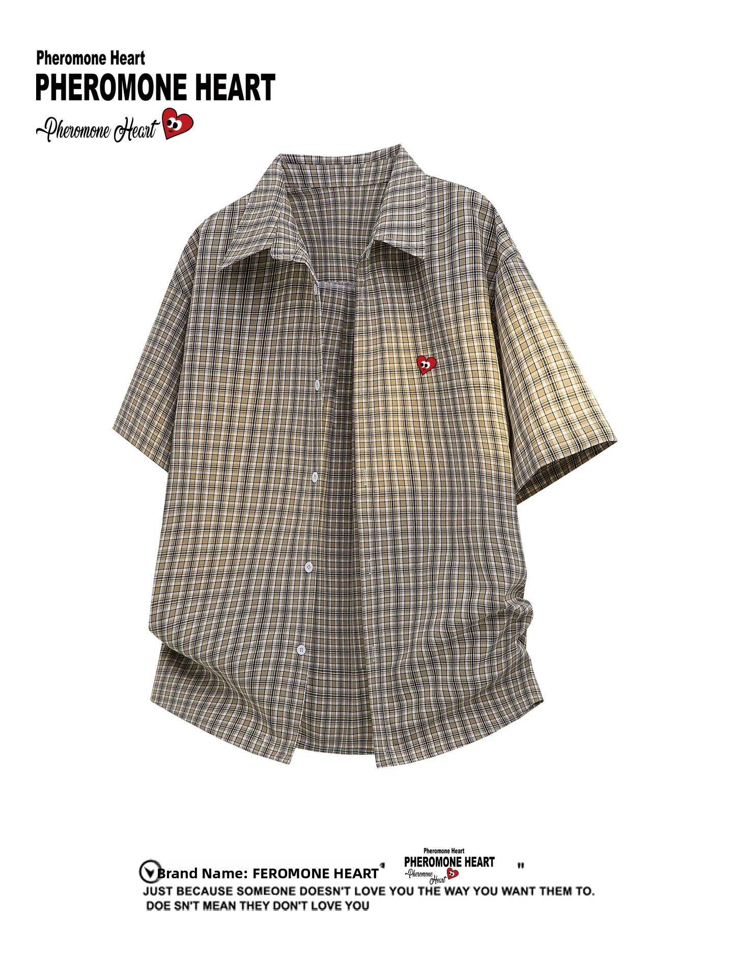 

Play Hei Lazy Sle Plaid ort Sve Casual Versatile Men Women irt Jaet Summer Lightweight Breathable Polyester