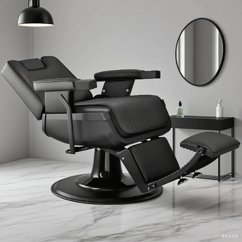 Professional Large Capacity Barber Chair Luxury Rotating Salon Chair Modern Multifunctional Chaise Salon Barbershop Equipment