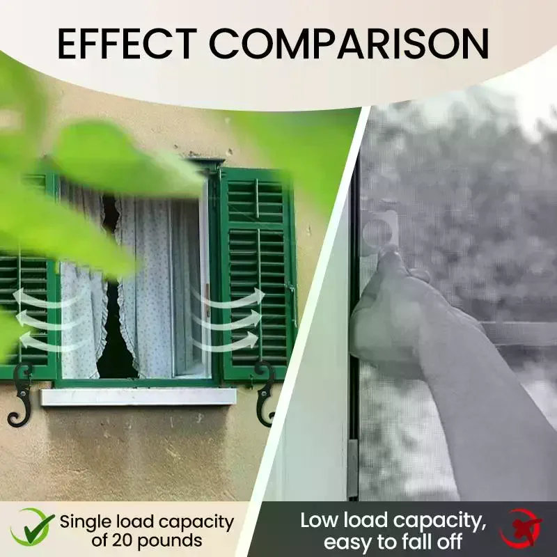 2025+ Pair of Cast Iron S-Shape Shutter Fasteners - Decorative Tieback for Exterior Shutters - Rust Prevention
