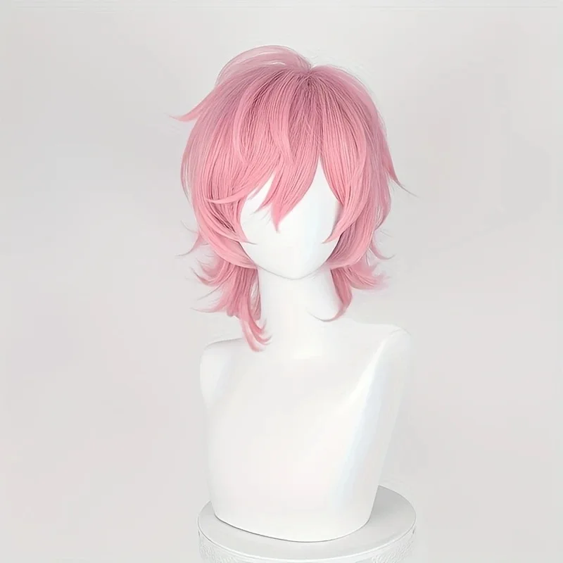 ** شعر مستعار كوس ليلي دلو وردي قصير من الحرير ذو درجة حرارة عالية #4