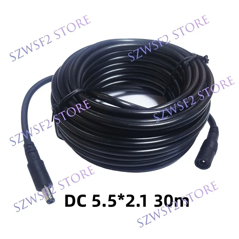 30m DC Power Cord 5.5*2.1mm Male to Female Adapter Cable Surveillance Camera Power Cord Adapter Line CCTV Camera LED Strip E2
