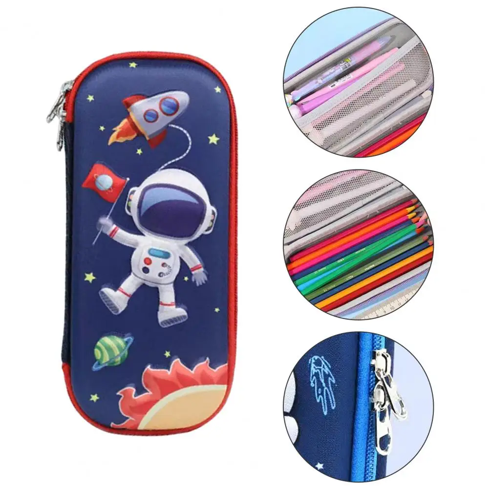 Fun Cute Pencil Case Cute Pencil Case Capacity Cartoon Dinosaur Astronaut Pencil Case Multifunctional Organizer for Students