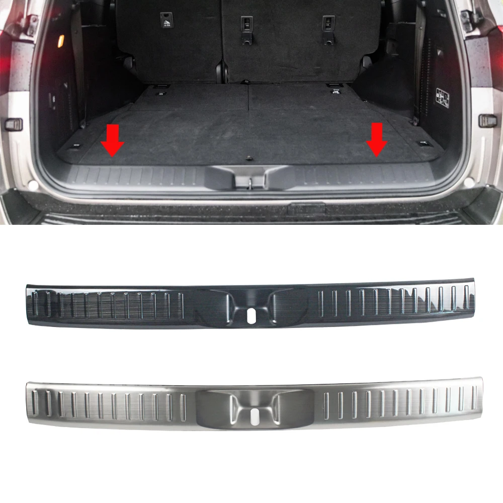 Stainless Rear Bumper Guard Trunk Door Scuff Plate Protective Cover for to yo ta Land Cruiser 300 LC300 2022 2023 Accessories