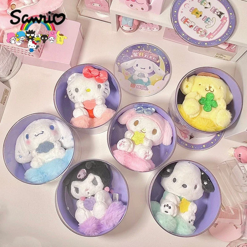 

MINISO Sanrio Звезда Луна фамилия Yun плюшевая серия глухая коробка Hello Kitty Cinnamoroll My Melody Kuromi Pachacco Рождественский подарок