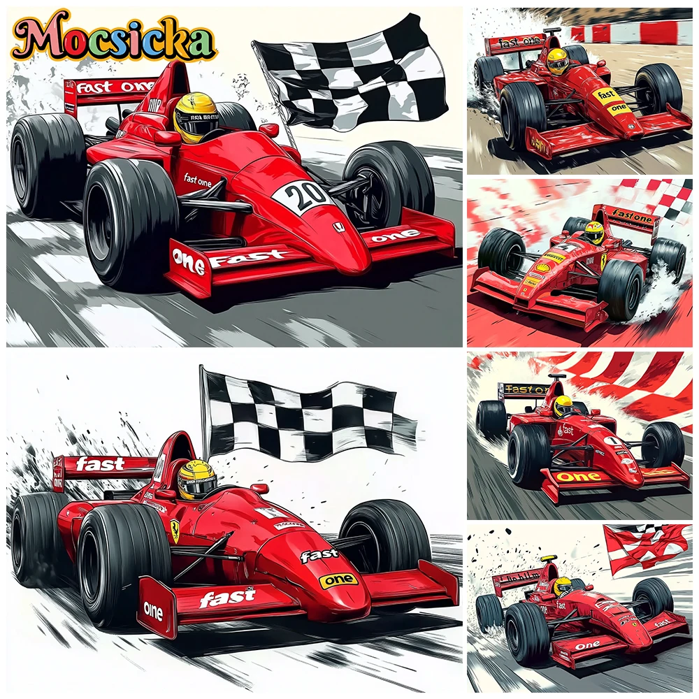 

Mocsicka Red Racing Car Photography Backdrop Tapestry Checkered Flag Background Boys Birthday Party Photoshoot Studio Decoration