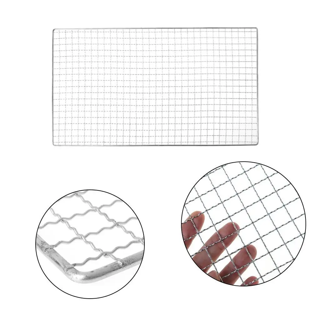 40*24cm BBQ Grate Mesh Barbecue Grill Grid Net Steel Japanese Korean For Kitchen Cooking Supplies Oudoor Picnic Tools