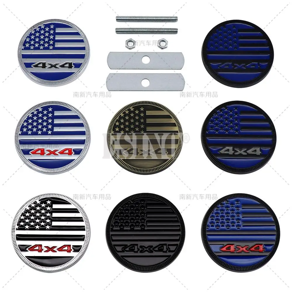 

Car Styling 3D American National Flag USA Flag 4 x 4 Metal Alloy Grill Emblem Sticker Body Decal Car Accessory