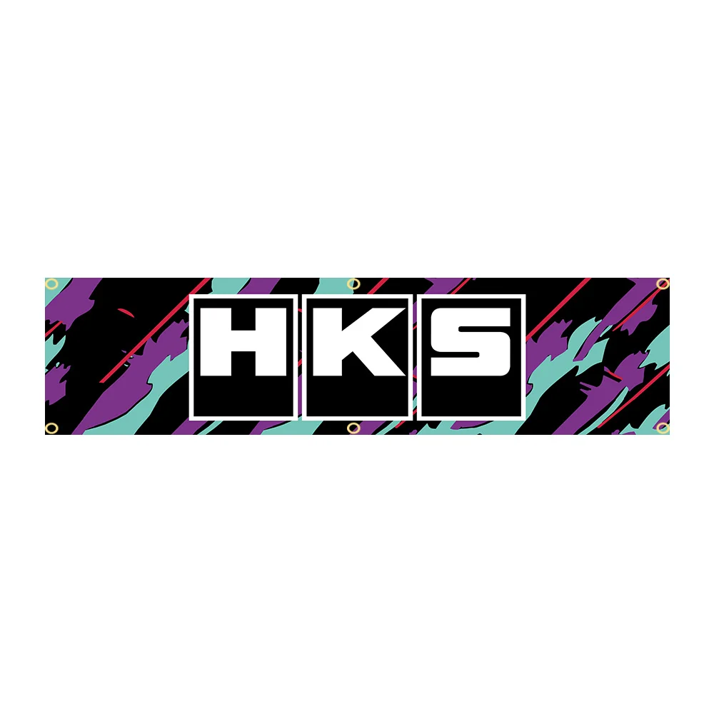 

60x240cm HKS Power Camo Racing Car Banner Tapestry Polyester Printed Flag Garage or Outdoor For Decoration