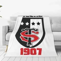 Stade Toulousain Knitted Blanket Rugby Union Flannel Throw Blankets Airplane Travel Printed Ultra-Soft Warm Bedsprea