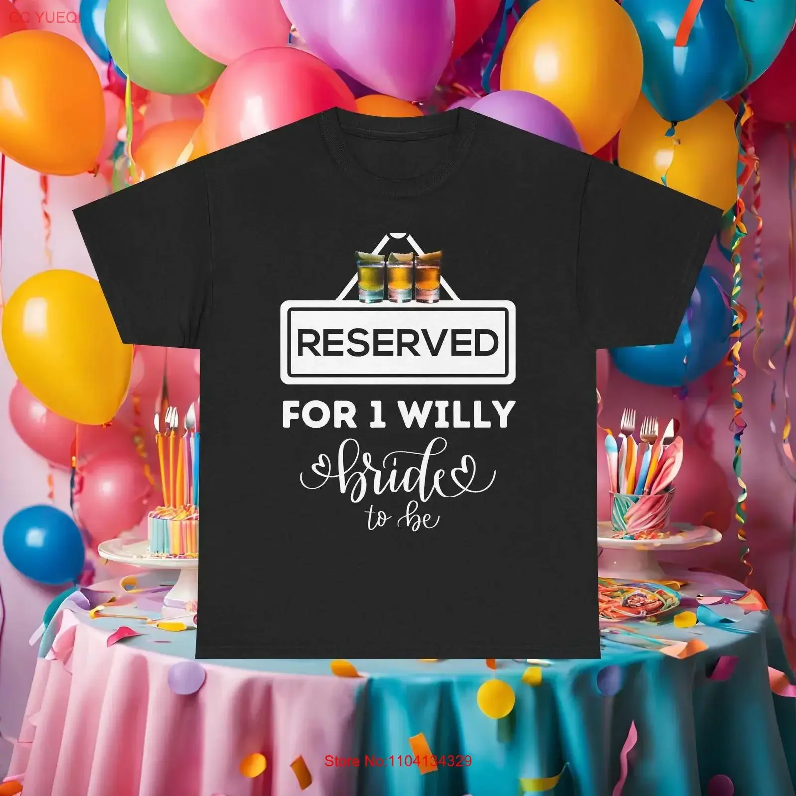 Reserved for 1 willy Hen do T Shirt Funny party bride to be bachelorette night out clothing vintage Washed Slightly Soft