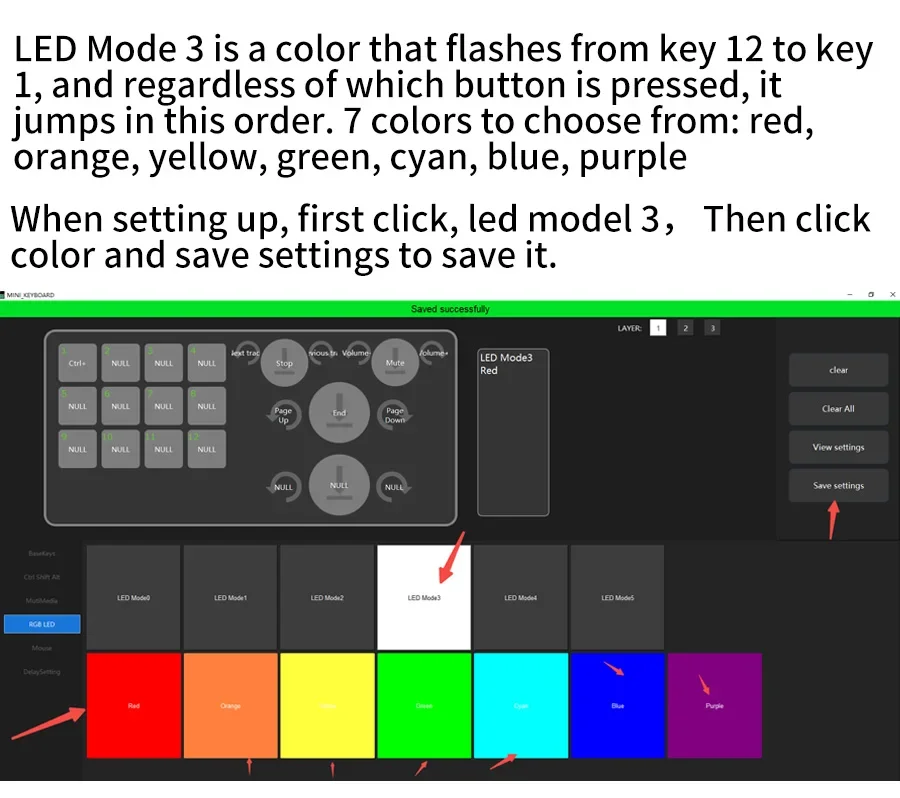 3 Modi, 12 Tasten, mechanische Tastatur, 4 Knöpfe, individuelle Programmierung, Makro-Gaming-Tastatur, RGB, Bluetooth, 2,4 G, USB, kabelgebundene Tastatur für PS – Detail 18