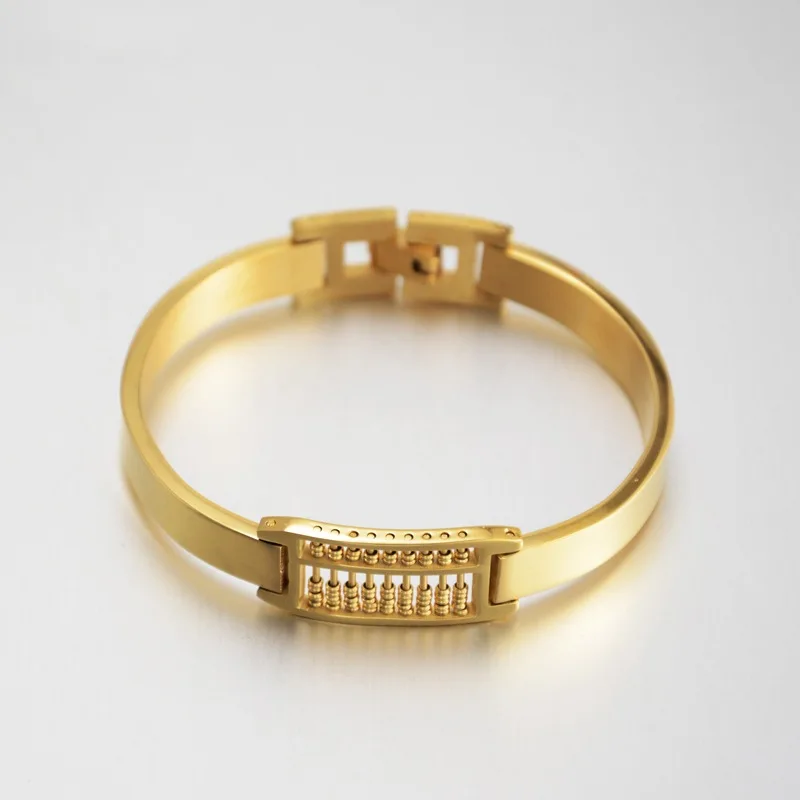 

316L Titanium Steel Hip Hop Fashion Personalized Accessories Abacus Men's Bracelet Jewelry Gift 2025