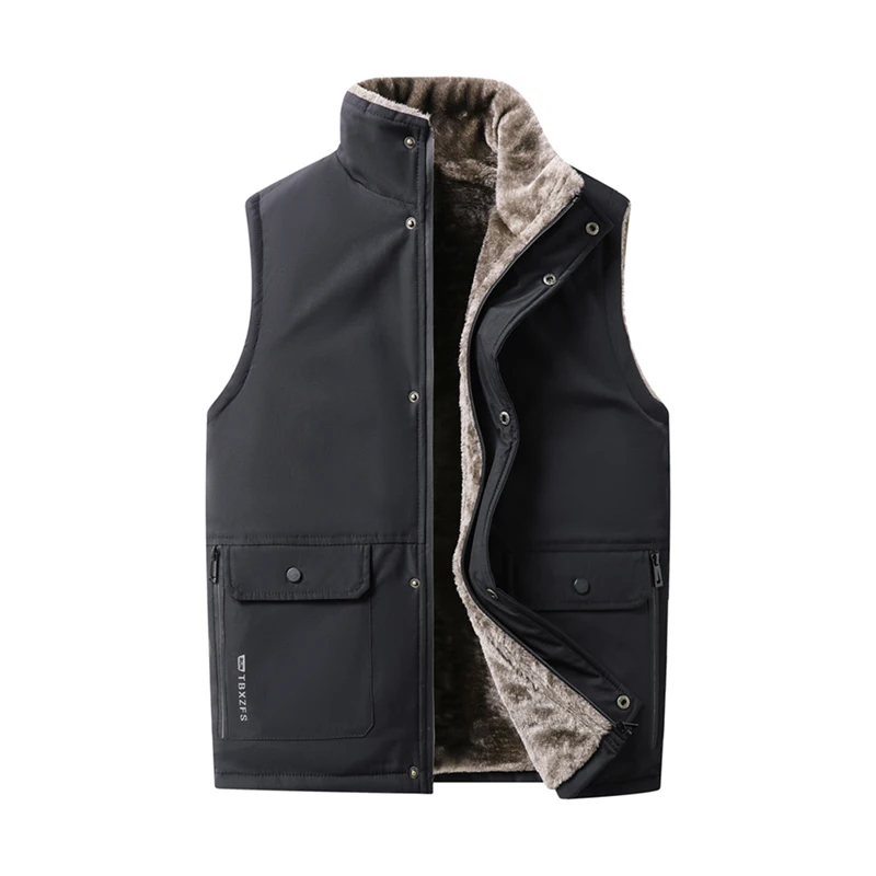 

Autumn Thicken Waistcoat 7XL Men's Vest Jacket Winter Waterproof Warm Sleeveless Men Jacket Fashion Hooded Casual Vest Men