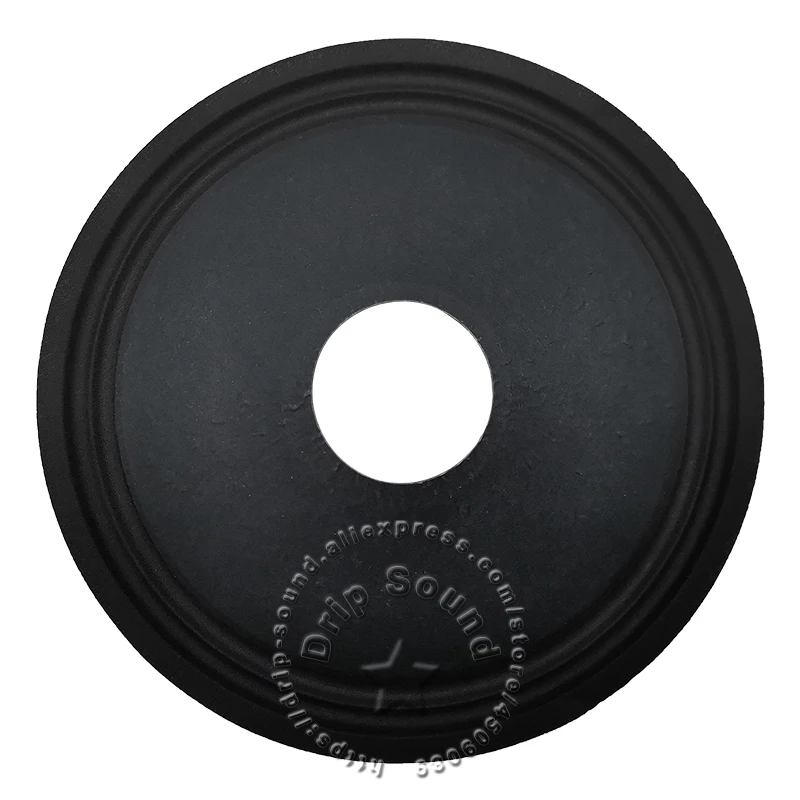 10" inch 245mm 49.5mm Core Speaker Cone Paper Basin Woofer Drum Paper 2-Ring Cloth Edge Trumper Bass Repair Parts #Black1