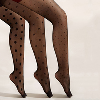 3 Pairs/Lot Polka Dot Print Stocking Women Sexy Tights Seamless Pantyhose Nylon Female Ladies Silk Tights