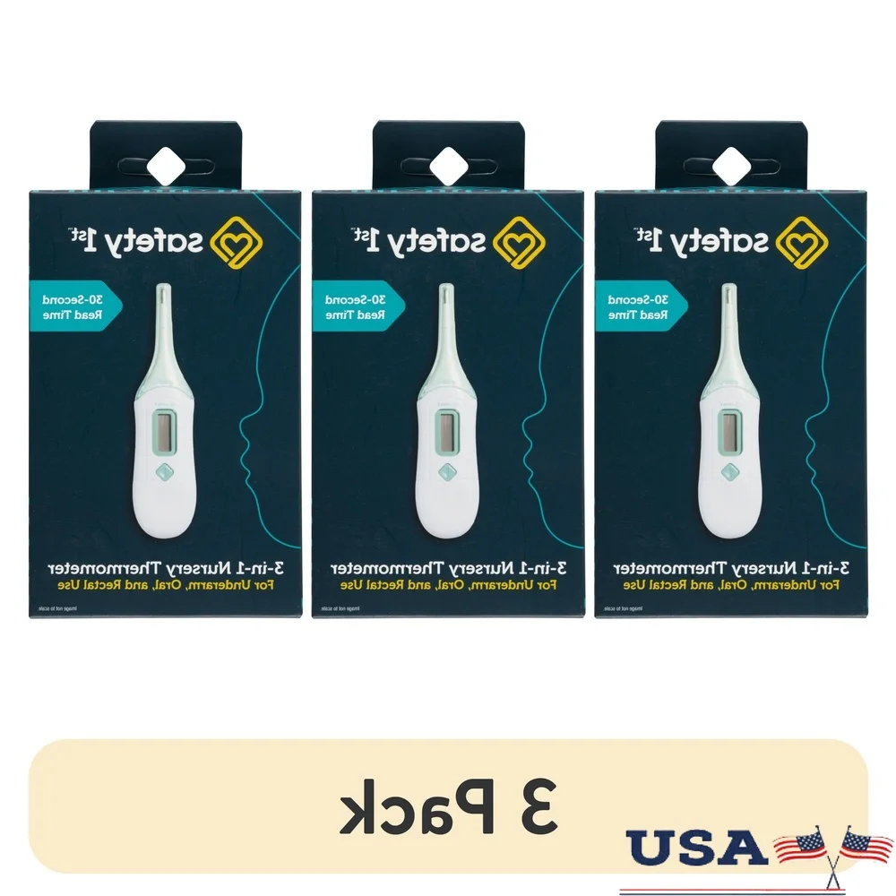 

3 упаковки 3-в-1 детский термометр с гибким наконечником, точное чтение, оральный ректальный чехол для хранения звуковых сигналов под мышками, долговечный аккумулятор