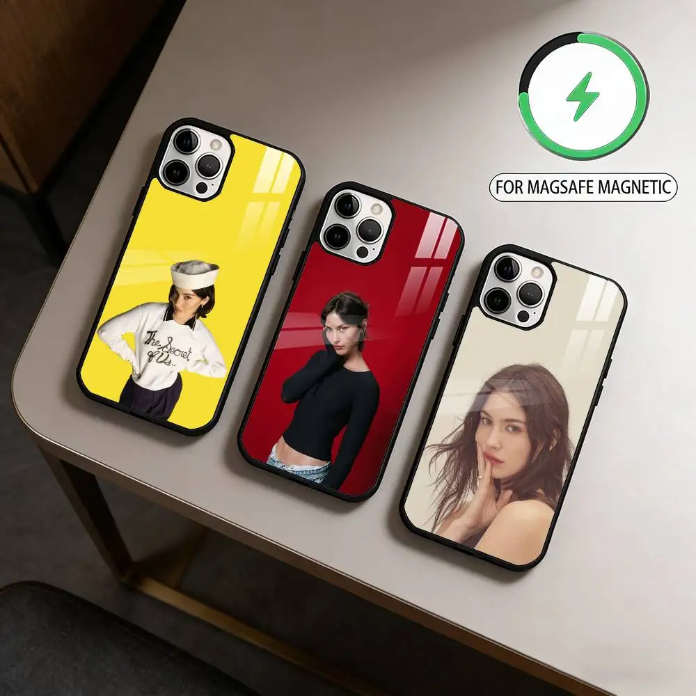 

Singer Gracie Abrams GA Phone Case For iPhone17,16,15,14,13,12,11 Plus,Pro Max Magnetic For Magsafe Wireless Charging